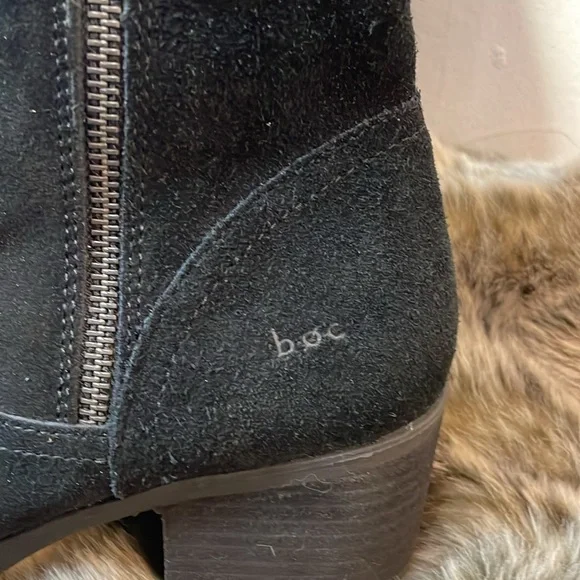 BOC- NEW Suede Knee Boots Double zipper Round toe Double Stitched-8M-#0100 - Picture 4 of 15
